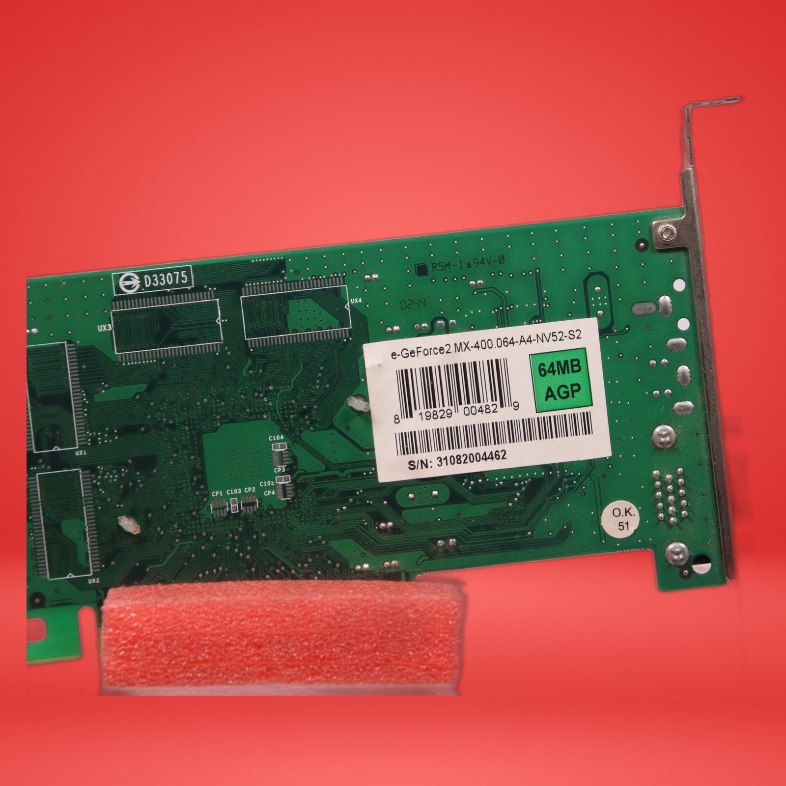 Nvidia e-GeForce2 MX-400 - 64MB AGP Video Card - P/N: 064-A4-NV43-S1 SP6800 - Image 7