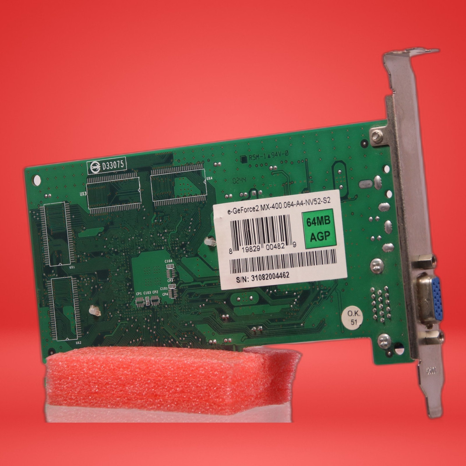 Nvidia e-GeForce2 MX-400 - 64MB AGP Video Card - P/N: 064-A4-NV43-S1 SP6800 - Image 8