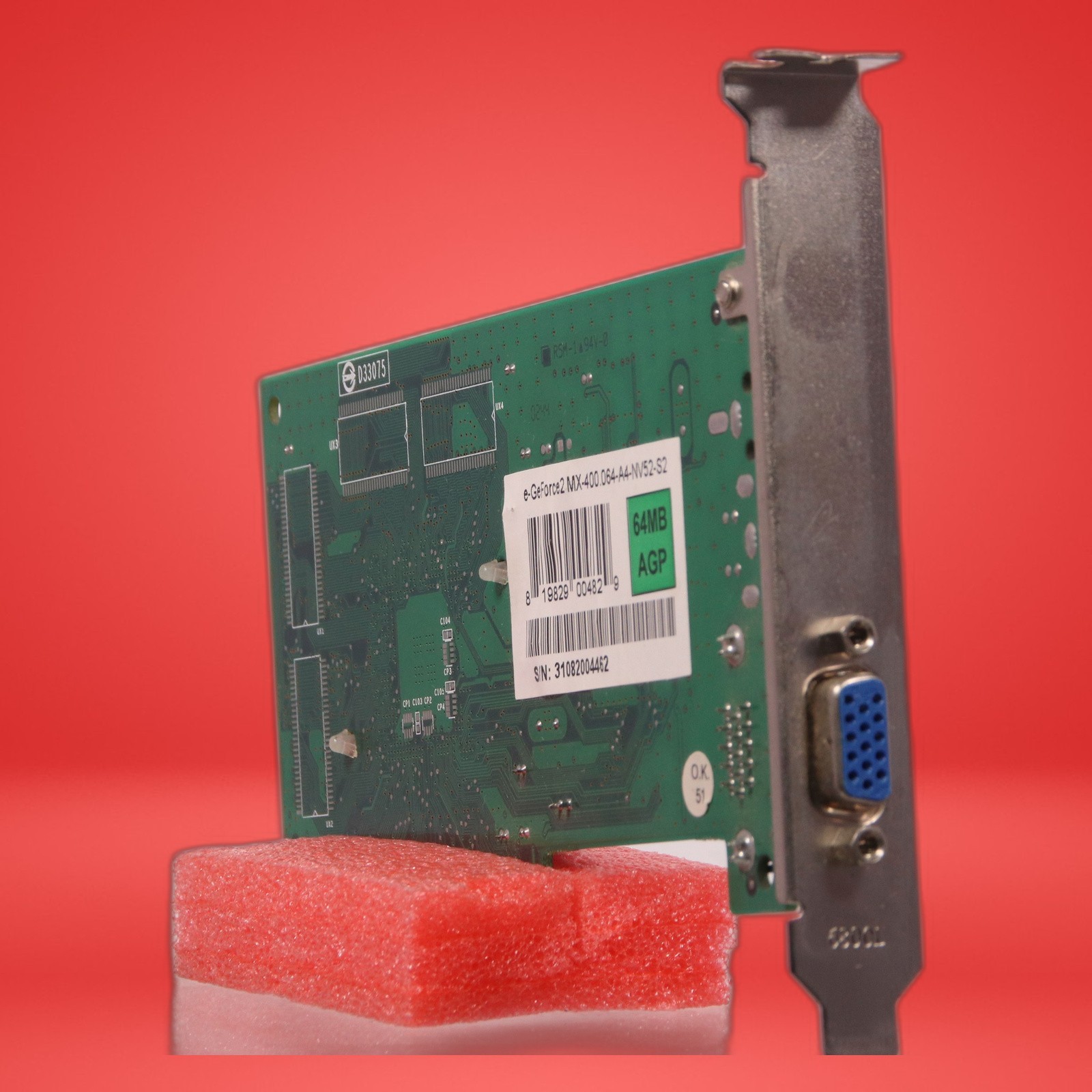 Nvidia e-GeForce2 MX-400 - 64MB AGP Video Card - P/N: 064-A4-NV43-S1 SP6800 - Image 9