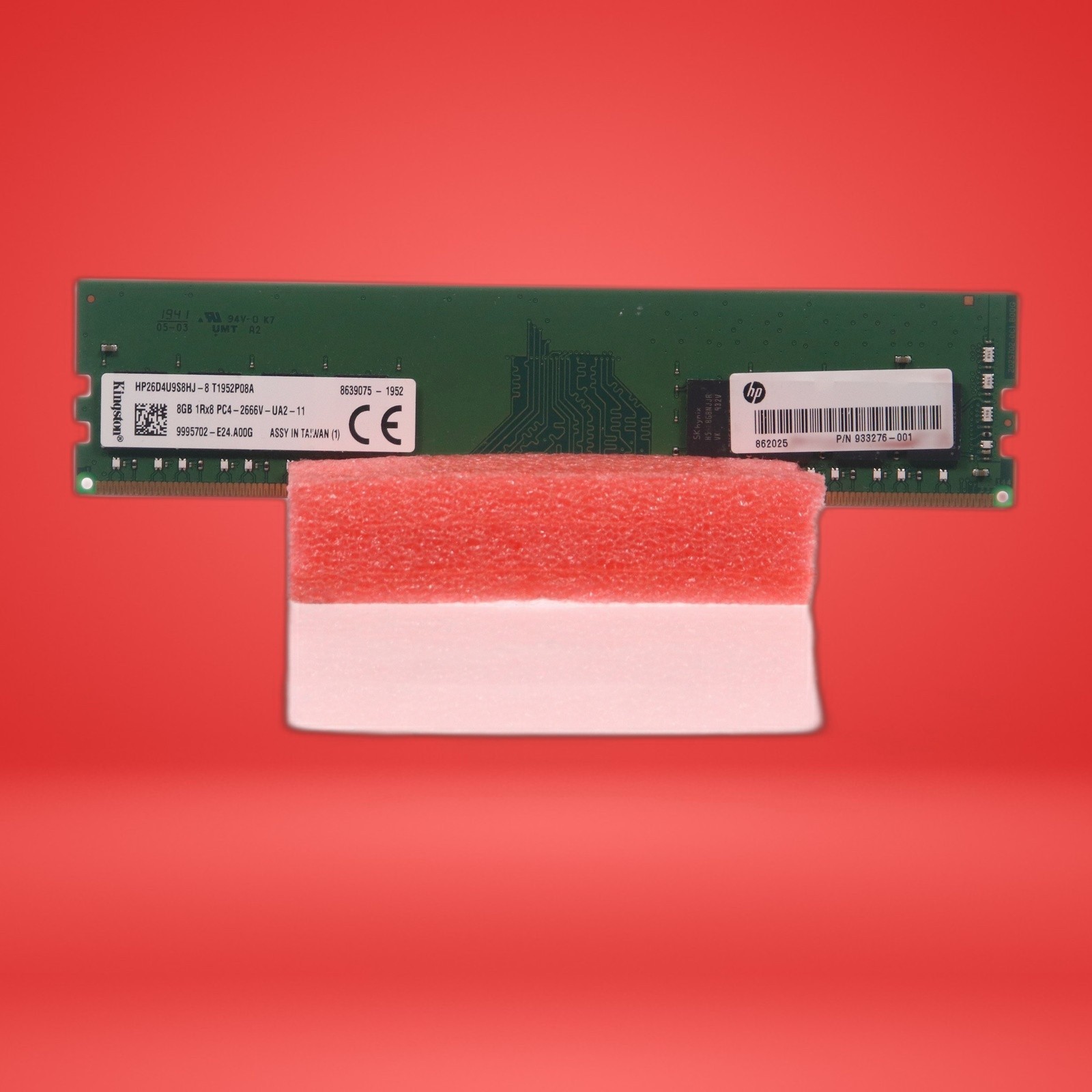 Kingston 8GB PC4-21300 DDR4-2666MHz 288-Pin Desktop RAM Module HP26D4U9S8HJ-8