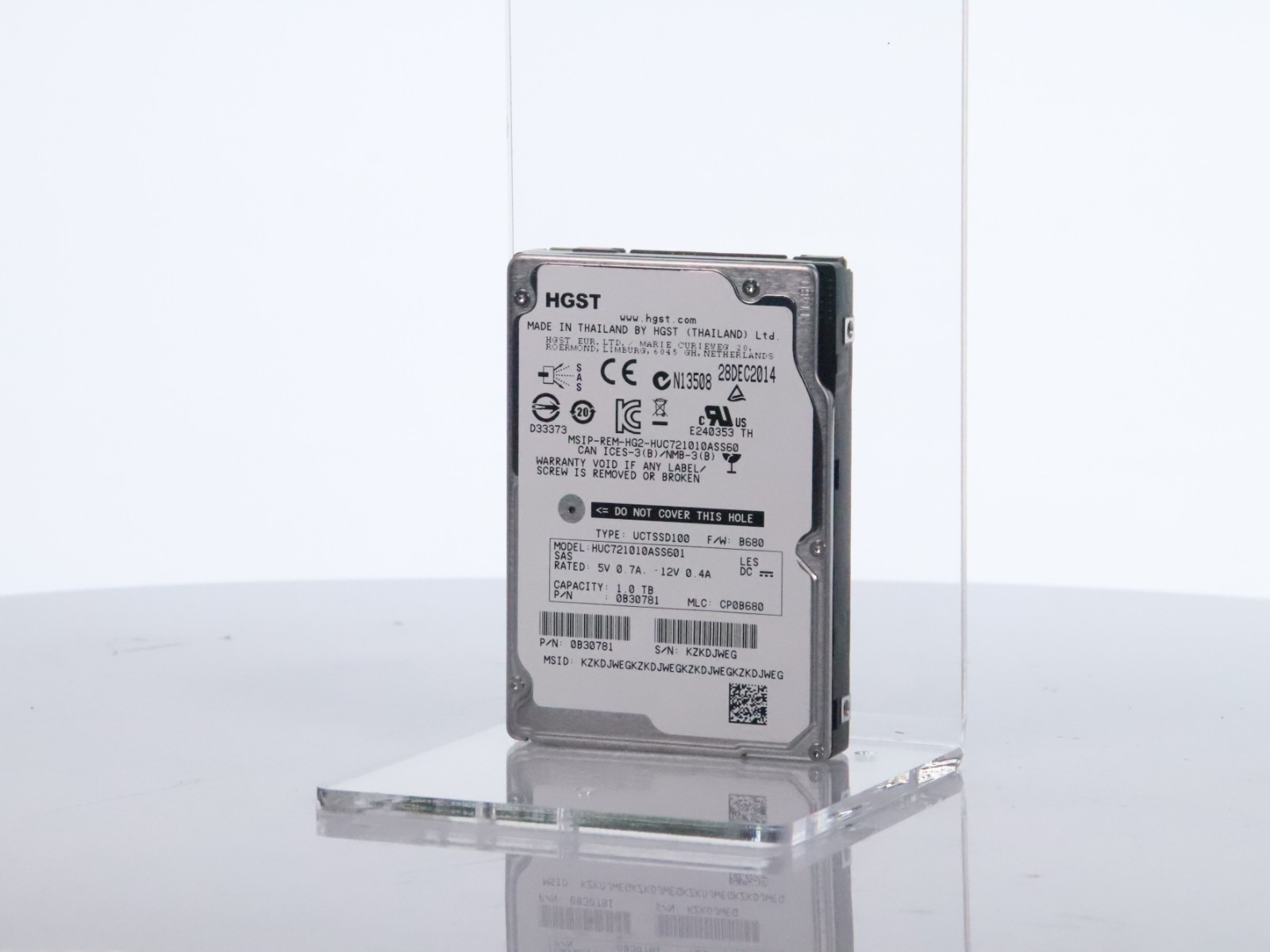 Lot of 2 HGST HUC721010ASS601 1TB 7200RPM 2.5" SAS 6Gb/s Server HDD - Image 2