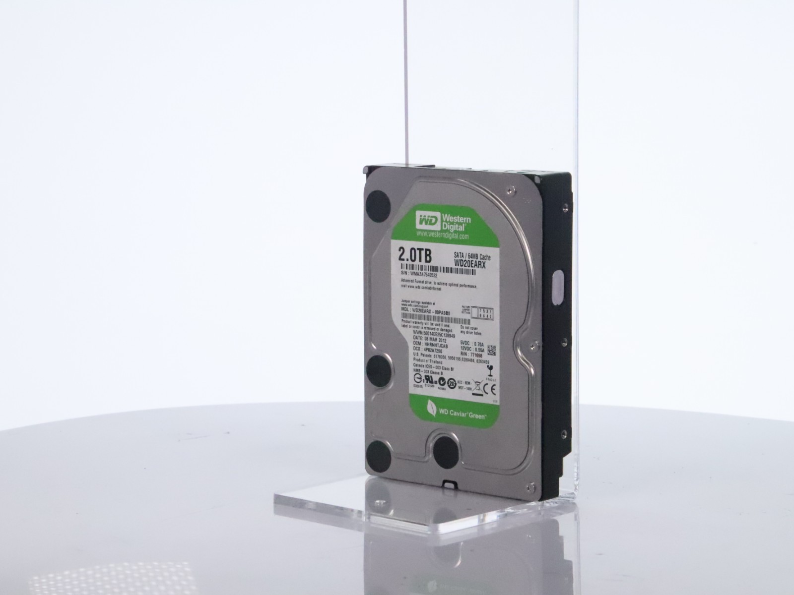 Western Digital WD Caviar Green 2TB SATA 64MB Cache 3.5" Internal HDD WD20EARX - Image 2