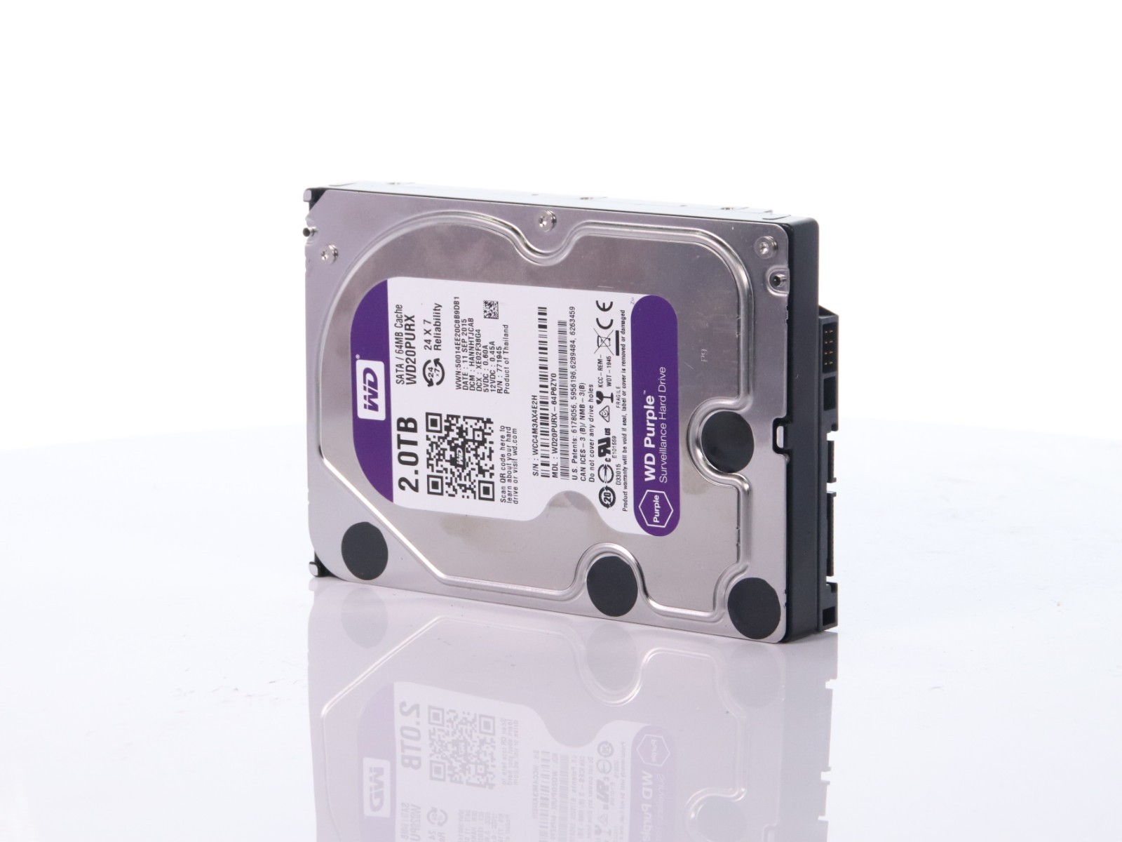 Western Digital Purple 2TB WD20PURX-64P6ZY0 3.5" 5400 RPM SATA 6Gb/s Hard Drive - Image 2