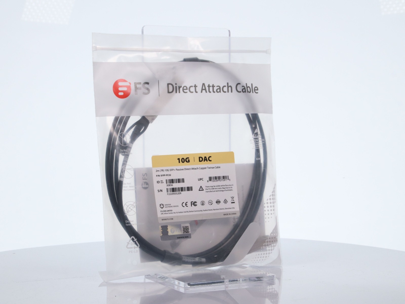 Lot of 8 Fiberstore FS SFPP-PC02 10G SFP+ Passive DAC Twinax Cables 2m - Image 16