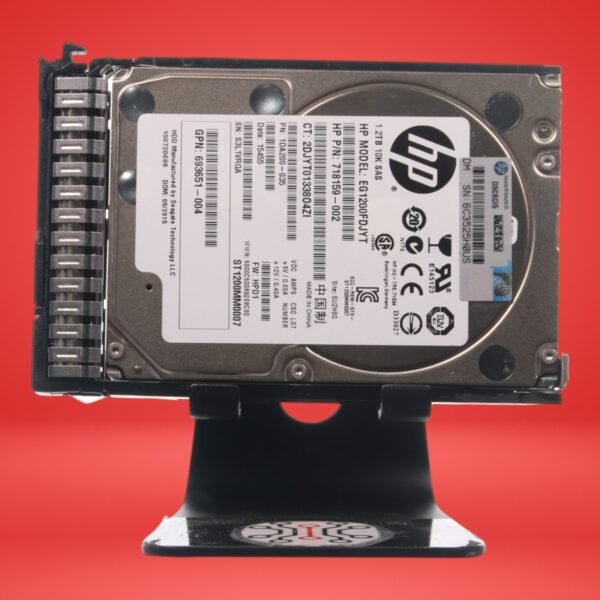 HP 1.2TB SAS 12Gb/s Server 2.5" Hard Drive EG1200FDJYT P/N: 718159-002