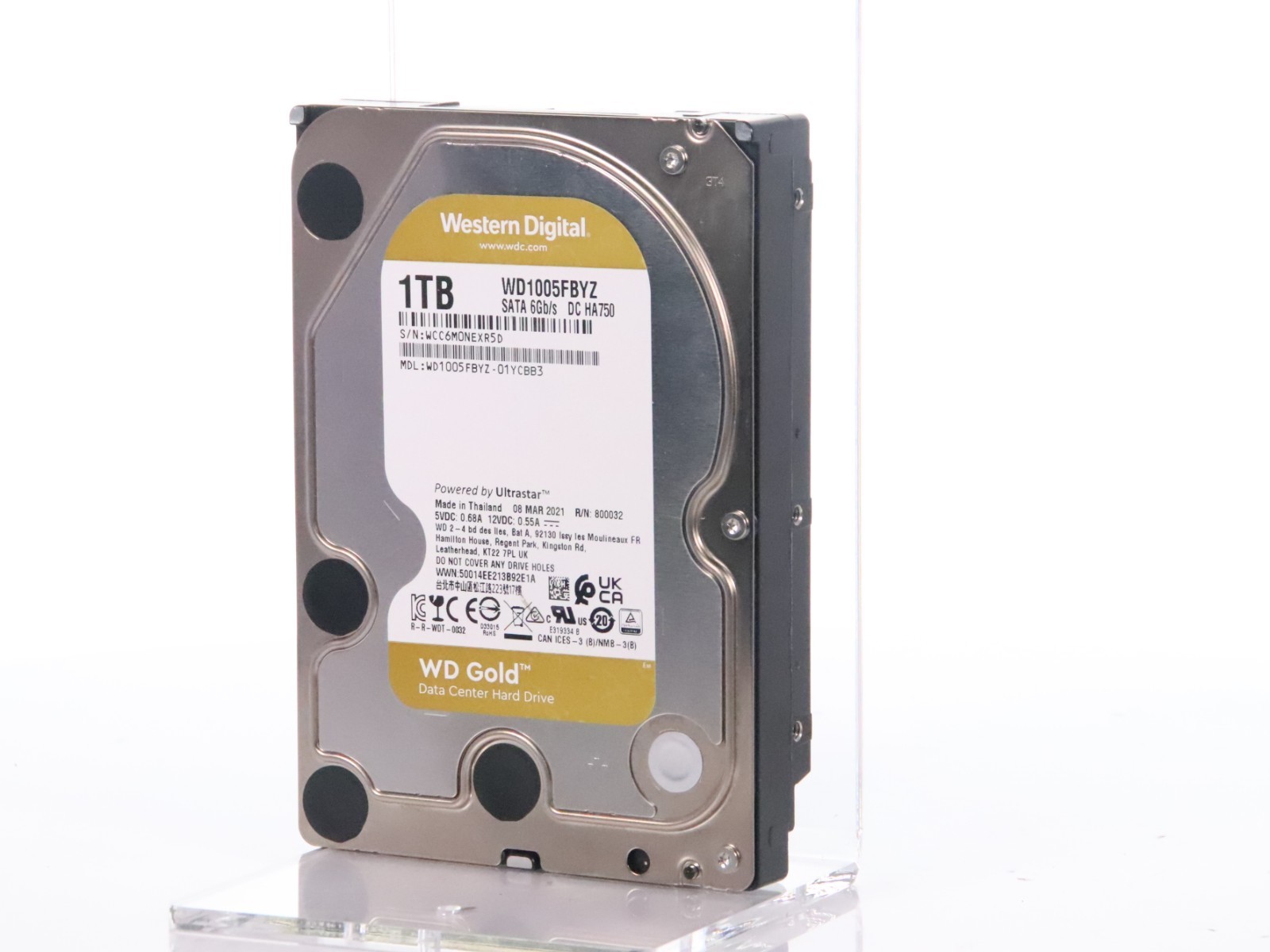 Western Digital Gold WD1005FBYZ 1 TB HDD 7200 RPM 3.5" Hard Drive - Image 2