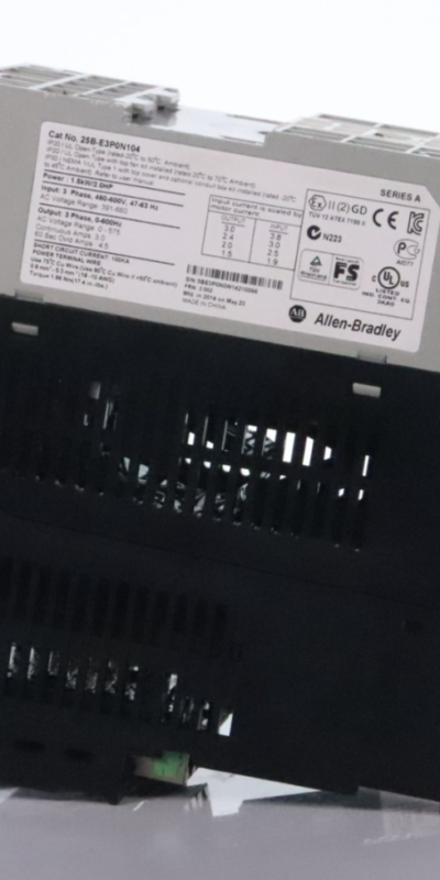 Allen Bradley 25B-E3P0N104 Powerflex 525 Ac Drive 600V / 3A / 2Hp / 1.5Kw