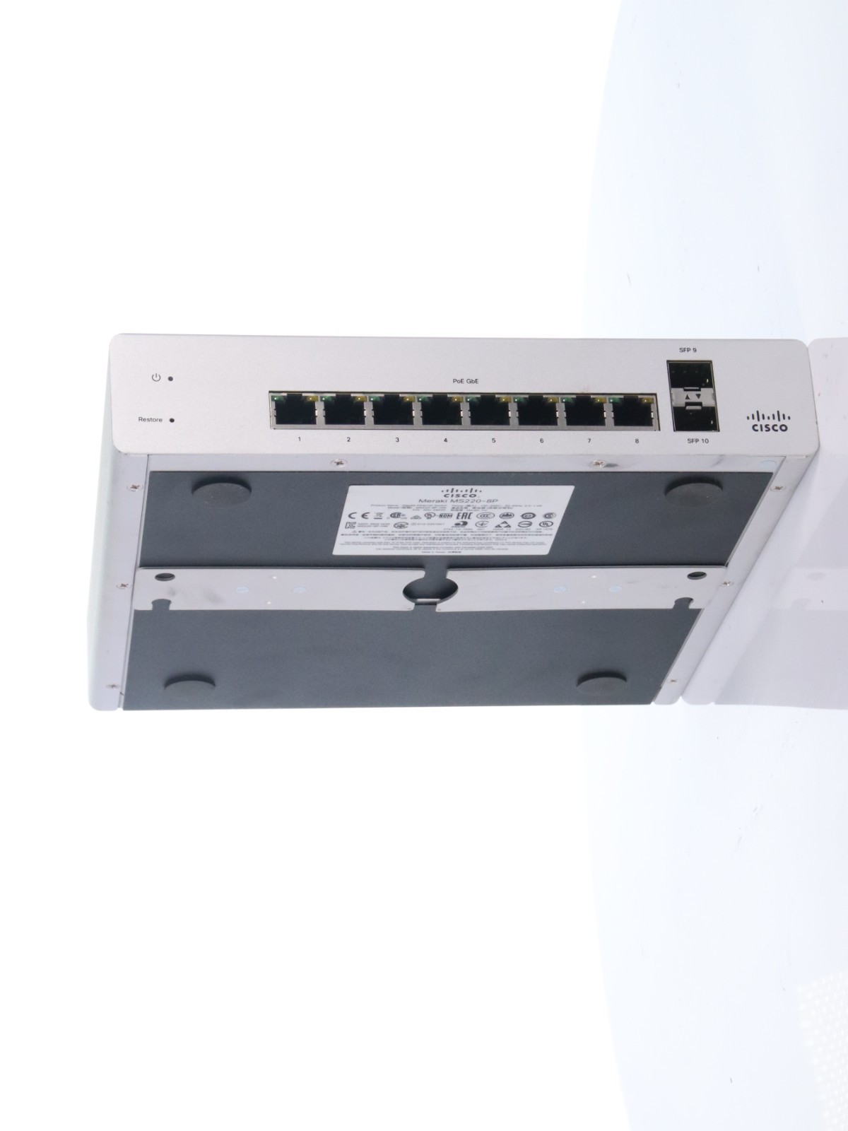 Cisco Meraki MS120-8LP-HW PoE+ Gigabit Ethernet Switch w/ AC Adapter - Image 10