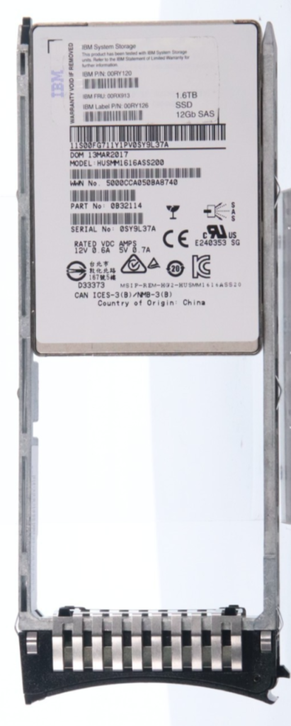 IBM 1.6TB 2.5" SAS SSD 12Gb/s HUSMM1616ASS200 PN: 0B32114