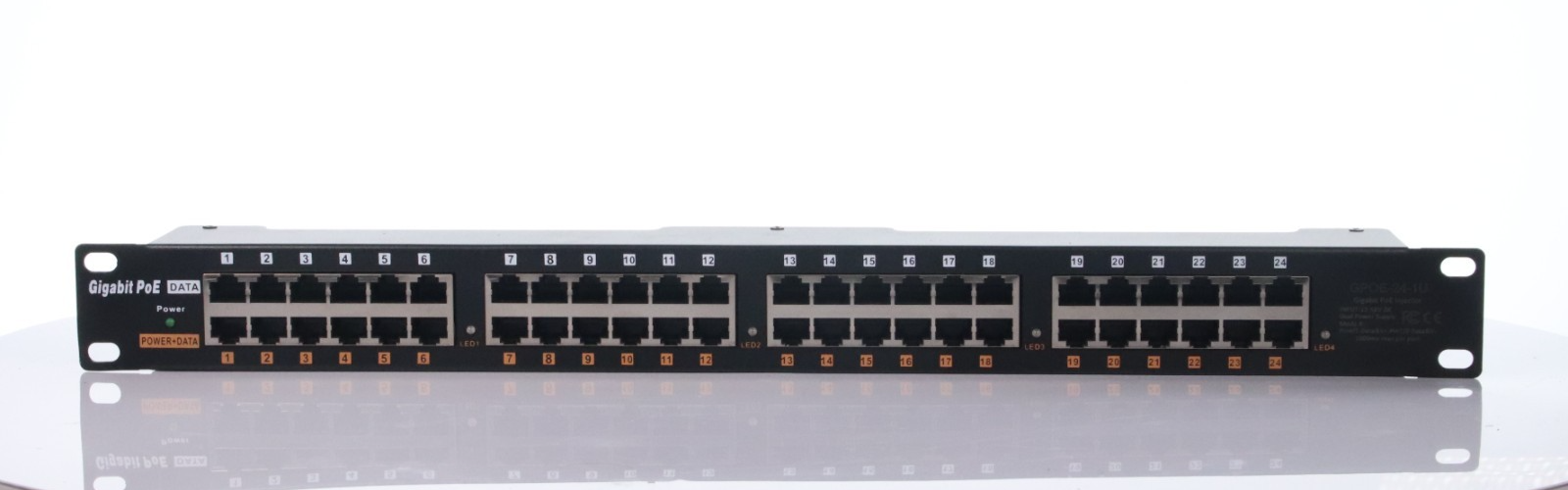 PoE Texas GPOE-24B-48V240W 24-Port Gigabit Midspan Injector w/ Power Supply