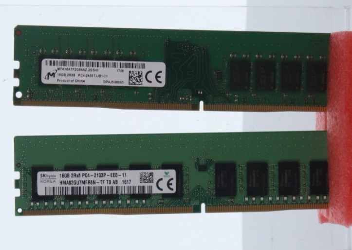 Lot of 2 SK HYNIX HMA82GU7MFR8N-TF 16GB DDR4 2133MHZ ECC UDIMM RAM PC4-17000