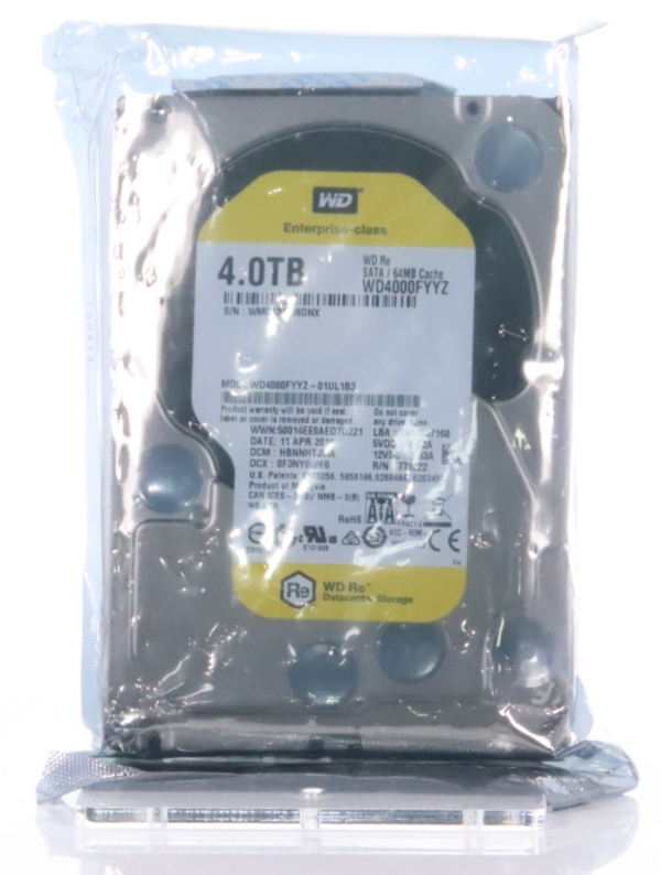 Western Digital RE WD4000FYYZ 4TB 7200 RPM 64MB Cache SATA 6Gb/s 3.5" Hard Drive