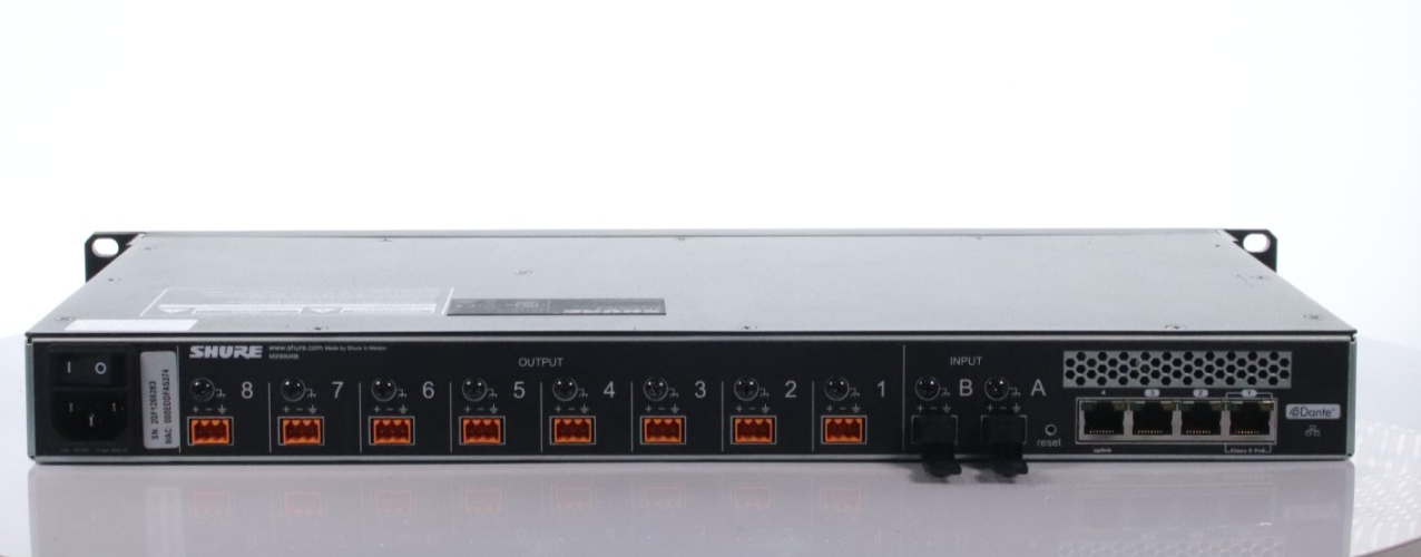 SHURE MXWANI8 MICROFLEX WIRELESS 8-CHANNEL AUDIO NETWORK INTERFACE - Image 2