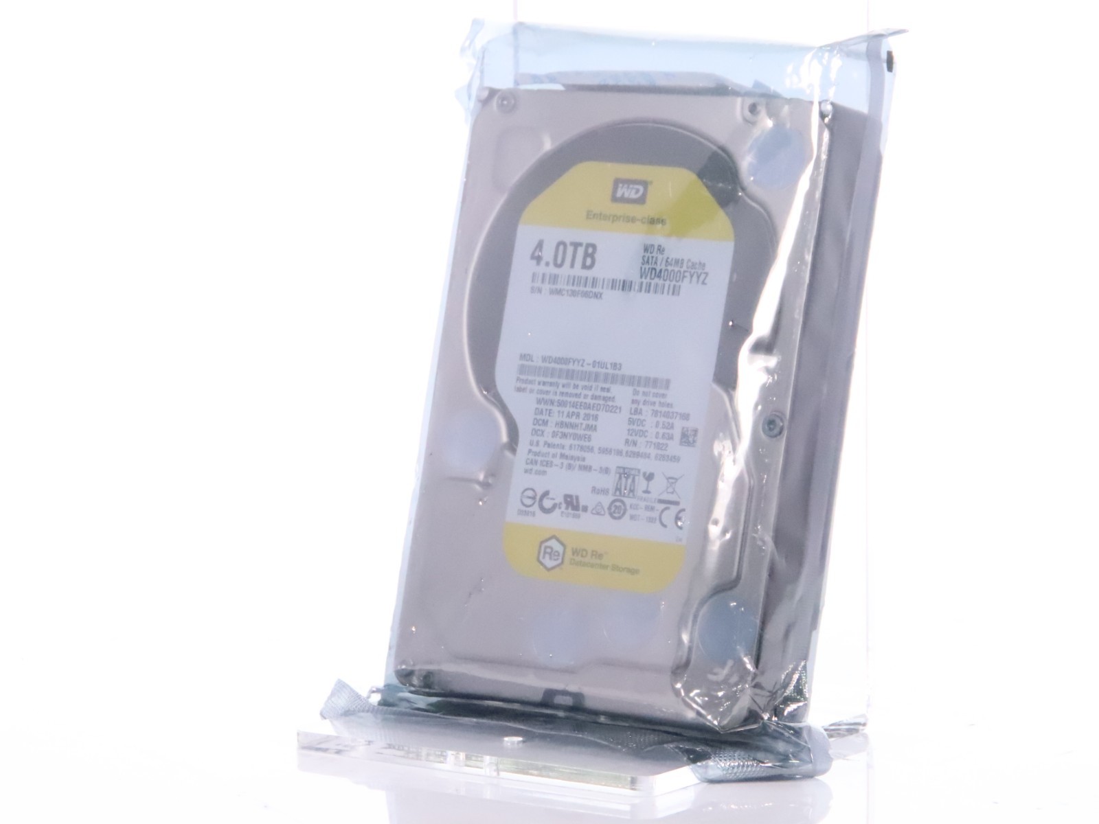 Western Digital RE WD4000FYYZ 4TB 7200 RPM 64MB Cache SATA 6Gb/s 3.5" Hard Drive - Image 2