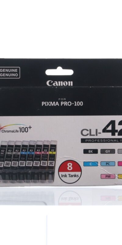 Genuine Canon CLI-42 (8 Colors BK, GY, LGY, C, PC, M, PM, Y) for PIXMA Pro-100