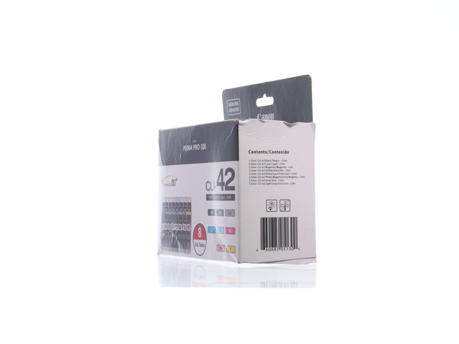 Genuine Canon CLI-42 (8 Colors BK, GY, LGY, C, PC, M, PM, Y) for PIXMA Pro-100 - Image 3