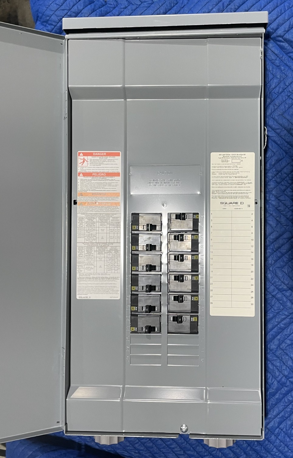Square D QO100A816MLINLC 8 Space 16-Circuit Outdoor QO Load Center 100 Amp